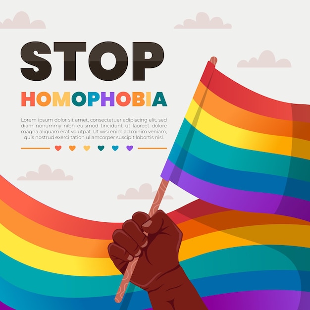 Stop homophobia illustration concept