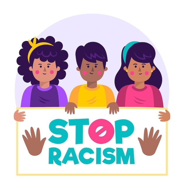 Stop racism concept