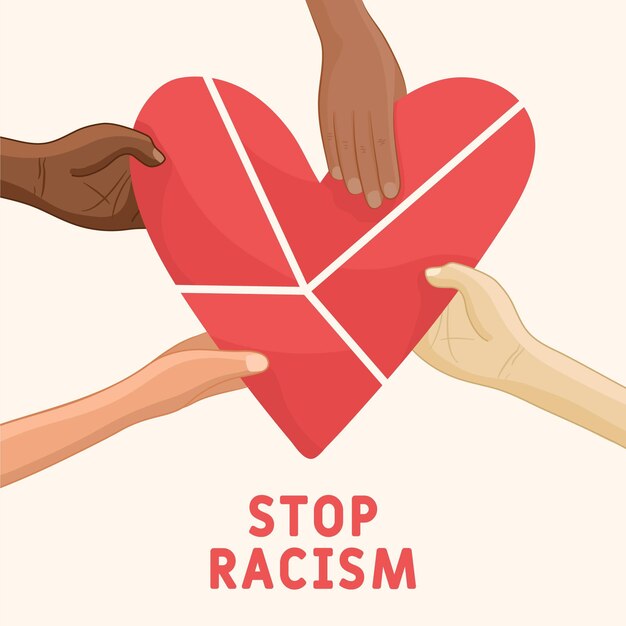 Stop racism concept