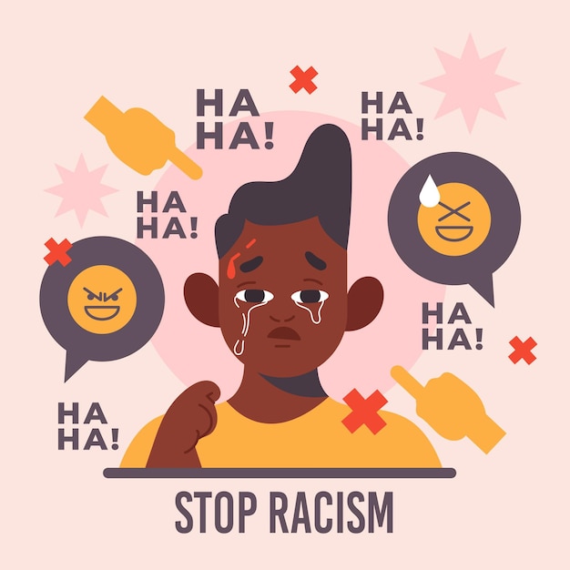 Stop racism concept