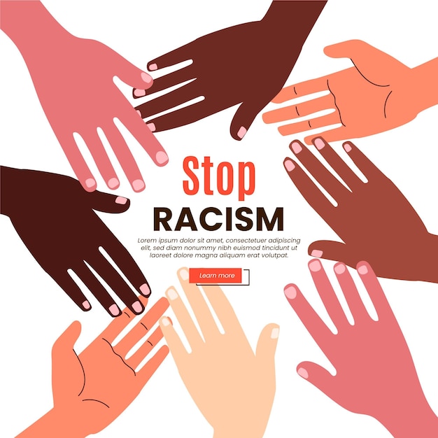 Stop racism illustration concept