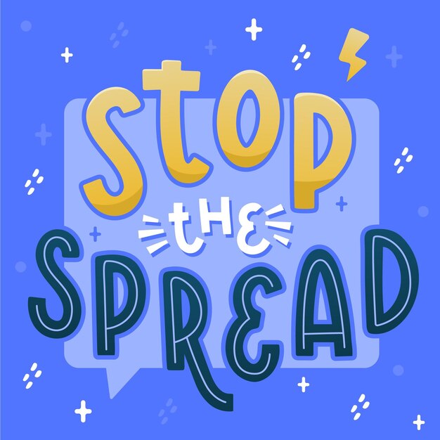 Stop the spread lettering