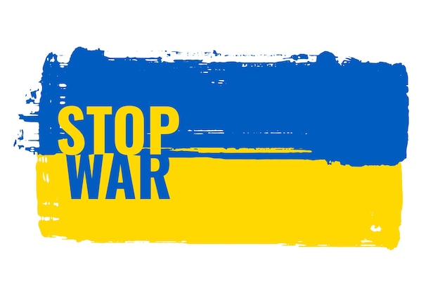 Stop ukraind and russia war conflict concept