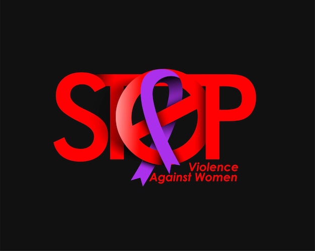 Free Vector stop violence against women in the international day for the elimination of violence against women