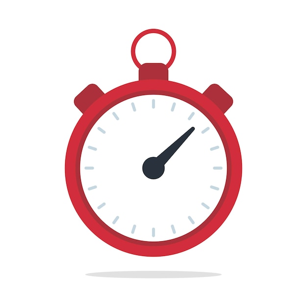 Free Vector stopwatch red flat colour