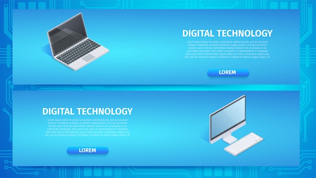 Free vector storage service header or footer for website.