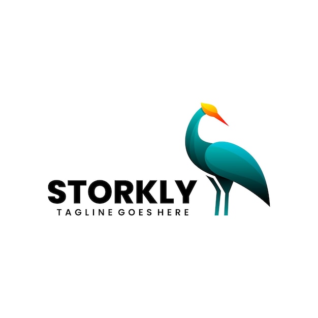 Free Vector storkly colorful logo design