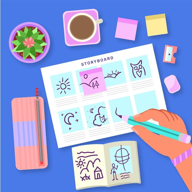 Free vector storyboard illustration