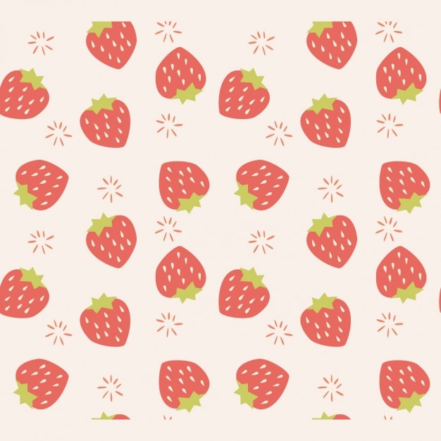 Strawberries pattern design