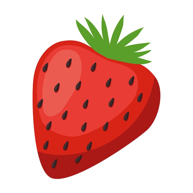 Free Vector strawberry fruit on white background icon isolated