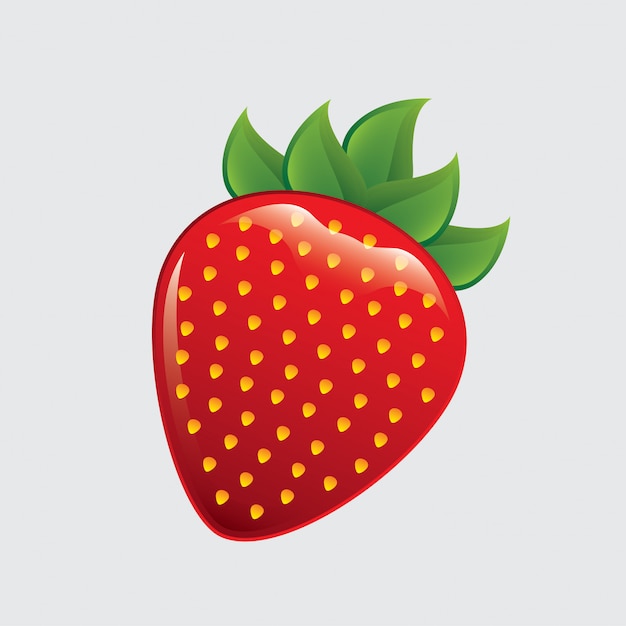 strawberry with bright