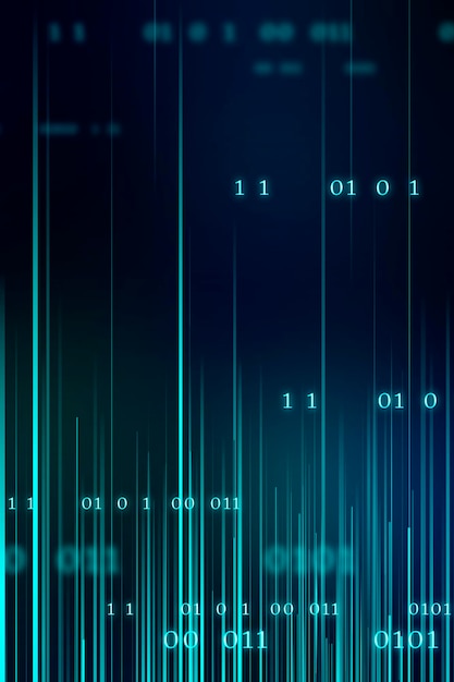 Stream of binary code design vector