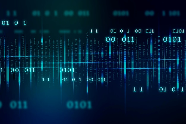 Free Vector stream of binary code design