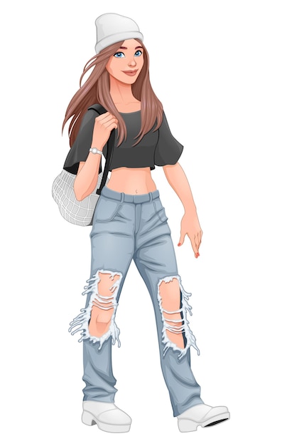 Street fashion girl