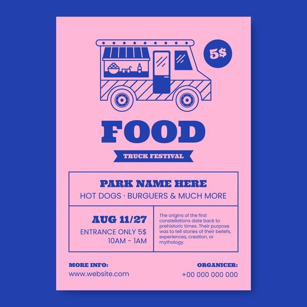 Street food flyer template design