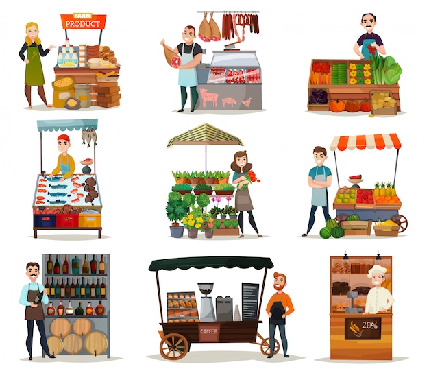  Street Food Icons Set 