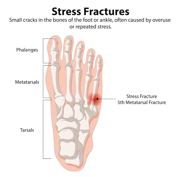 Free vector stress fractures in foot bones