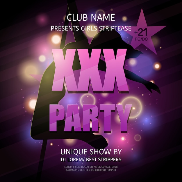 Strip Club Party Poster 