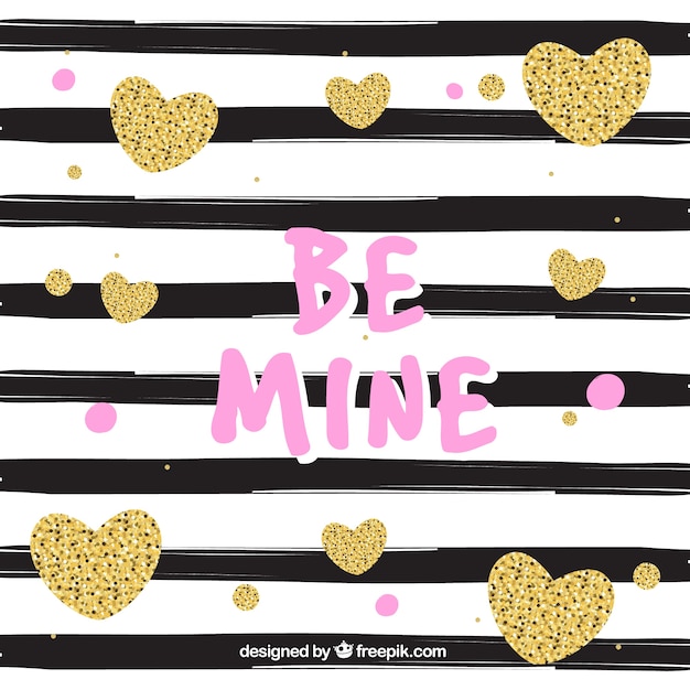 Free Vector striped valentine background with pink details