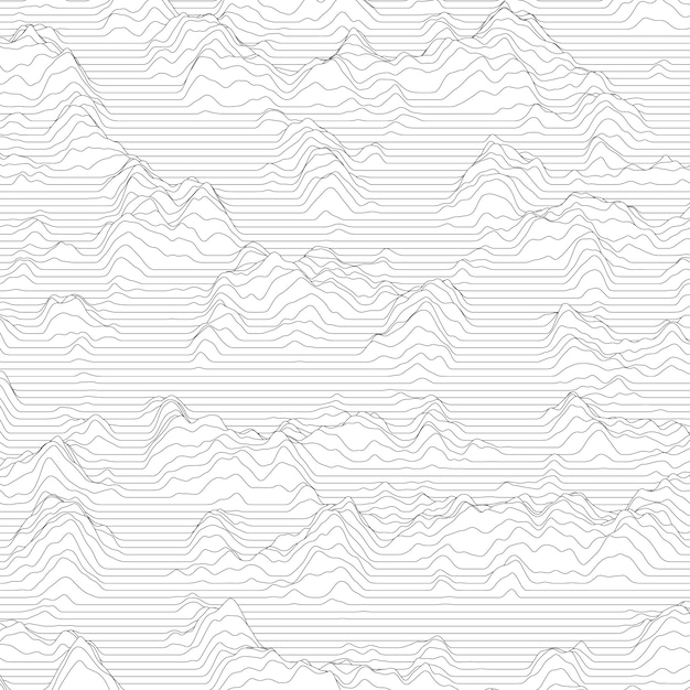 stripped background with wavy lines making mountains