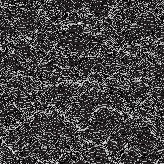 stripped background with wavy lines making mountains