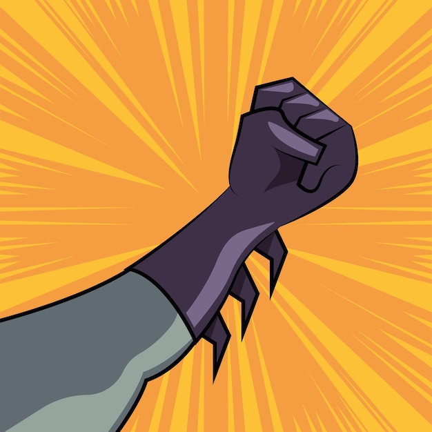 Free Vector strong superhero hand