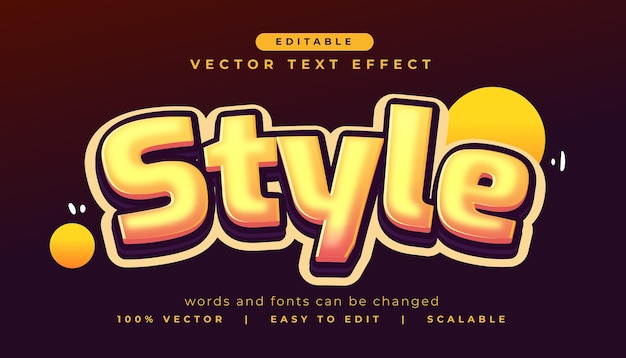 style bold font text effect lettering in 3d style