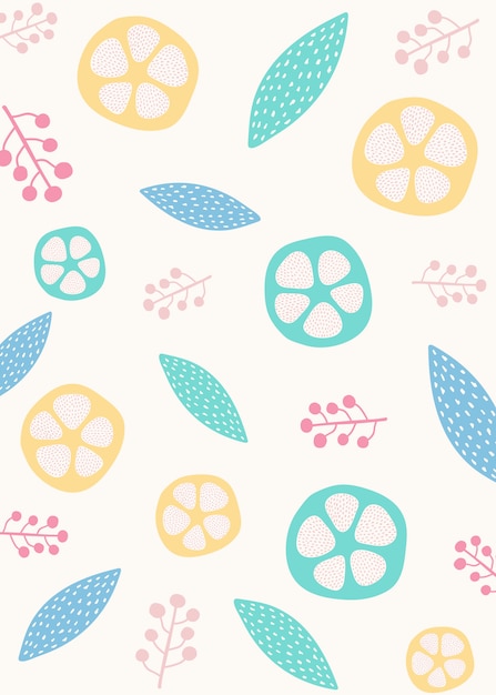 Free Vector styled botanical design background