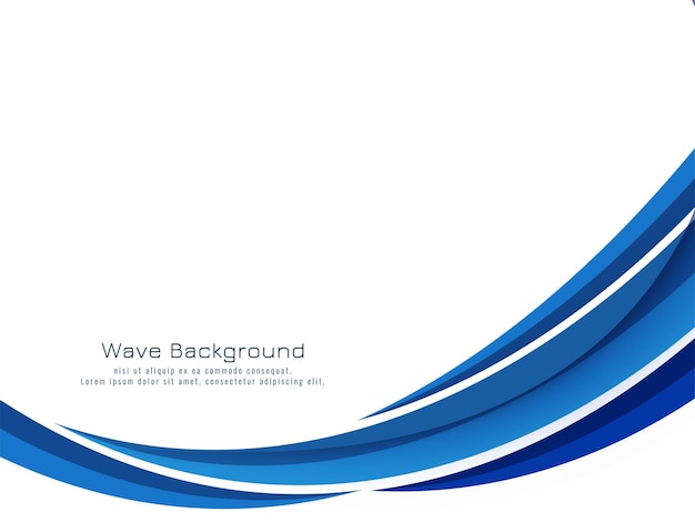 Stylish beautiful blue wave flowing design background vector