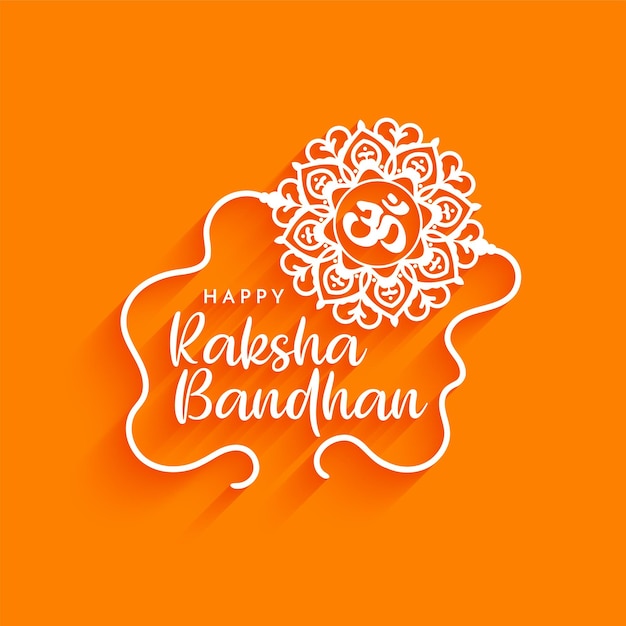 Stylish beautiful Happy Raksha bandhan text design background