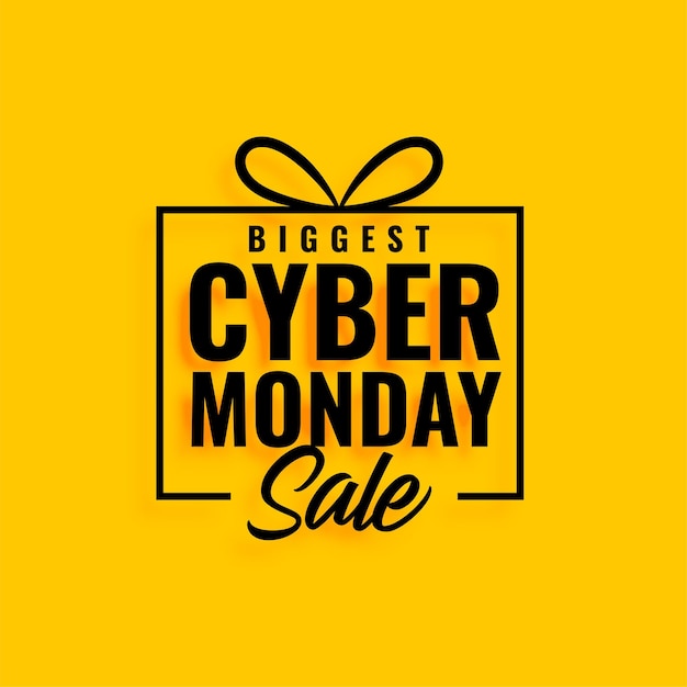 Stylish biggest cyber monday giftbox sale background vector illustration