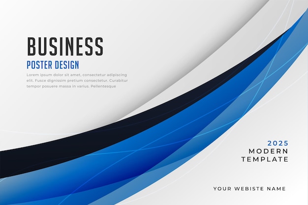 Stylish blue business plan presentation template design