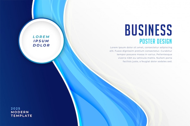 Stylish blue modern busienss presentation template