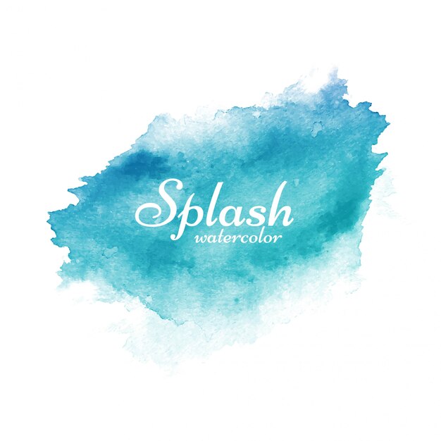 Stylish blue watercolor splash  