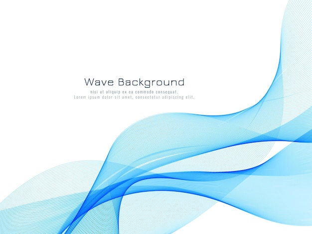 Stylish blue wave background design