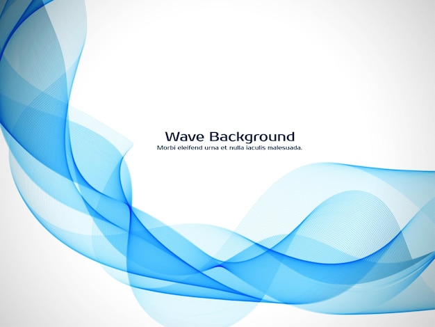 Stylish blue wave background