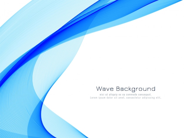 Stylish blue wave background 