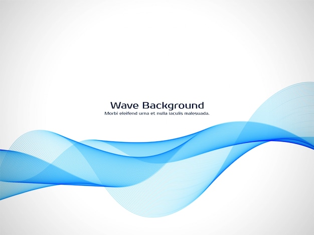 Stylish blue wave background