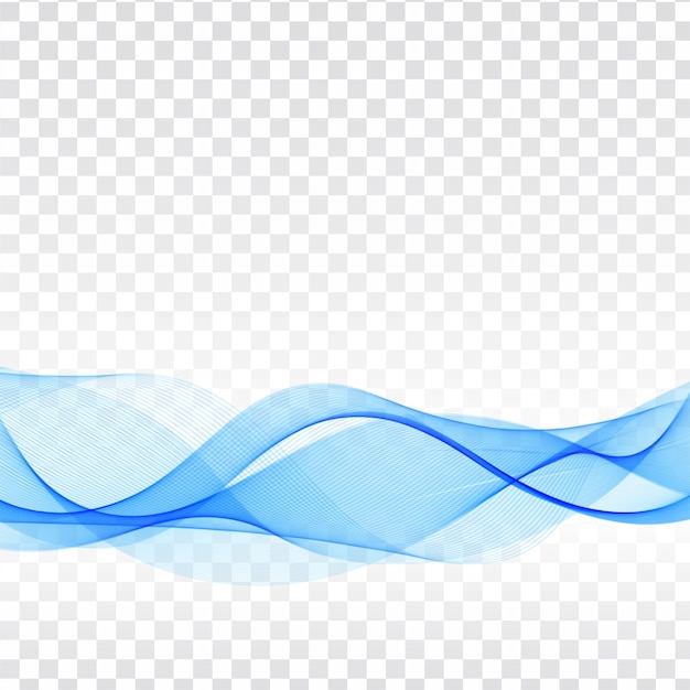 Stylish blue wave transparent elegant background