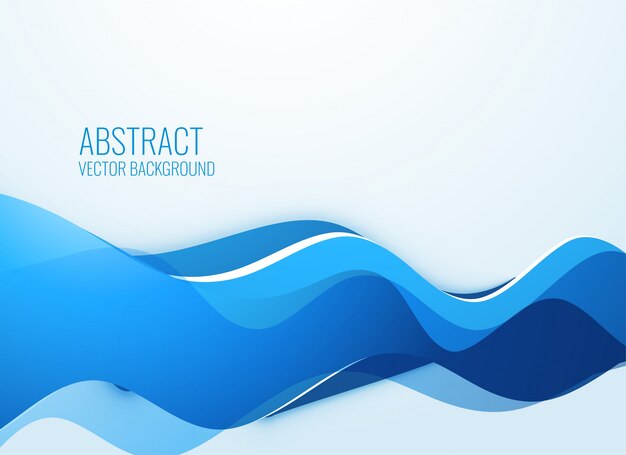 Stylish blue wavy abstract background