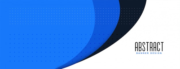 Stylish blue wavy wide banner with text space