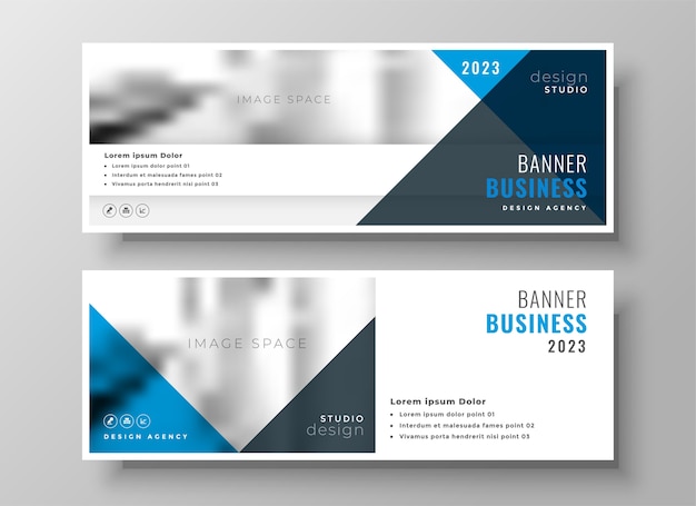 Stylish business facebook cover or header in blue theme design