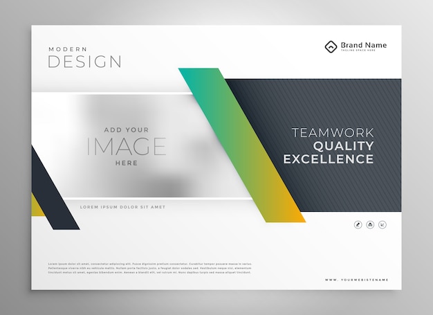 Free vector stylish business presentation modern template design