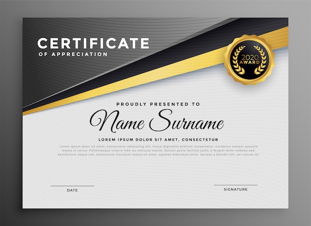 Stylish certificate template for multipurpose use