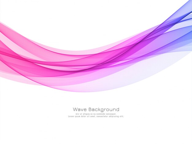 Stylish colorful wave modern background design