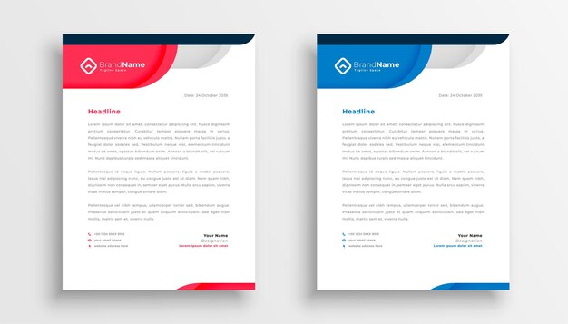 Stylish company letterhead template for business identity