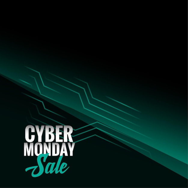 Free Vector stylish cyber monday sale digital tech background