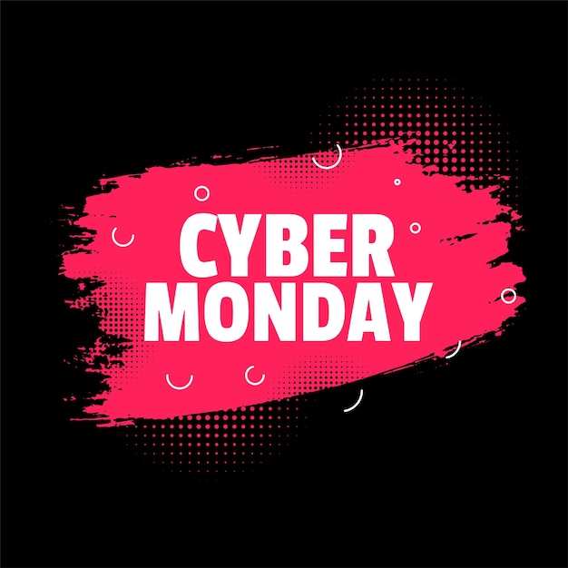 Free Vector stylish cyber monday sale discount tech background