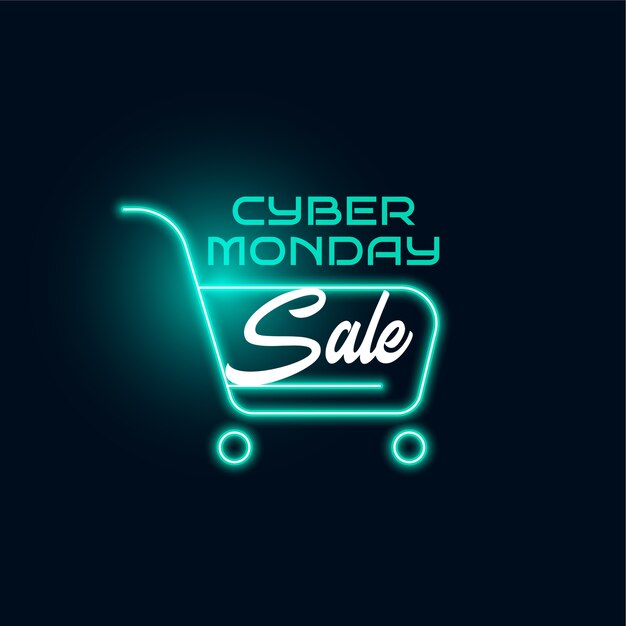 Stylish cyber monday sale shopping cart background