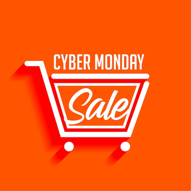 Free Vector stylish cyber monday sale shopping cart banner